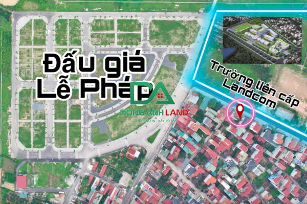 Bán đất đấu giá Tây Bắc Lễ Pháp, Tiên Dương – Mặt đường 25m, vị trí siêu tiềm năng