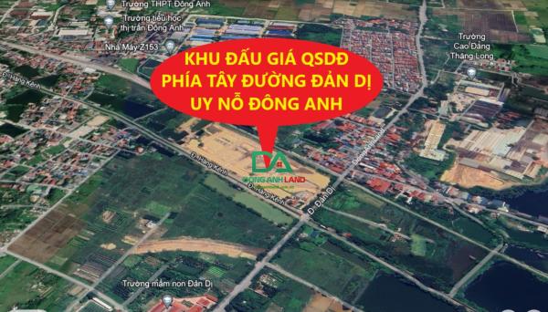 ĐẤT ĐẤU GIÁ PHÍA TÂY ĐƯỜNG ĐẢN DỊ XÃ UY NỖ ĐÔNG ANH ( TẠM DỪNG)