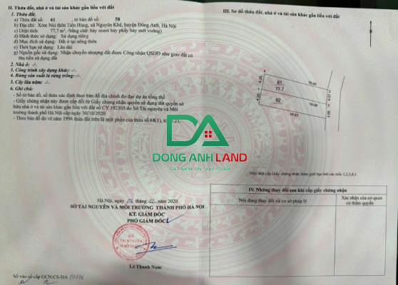 Chính chủ gửi bán đất thổ cư Tiên Hùng xã Phúc Thịnh 77,7m²  – vị trí đẹp, tiềm năng sinh lời cực lớn.