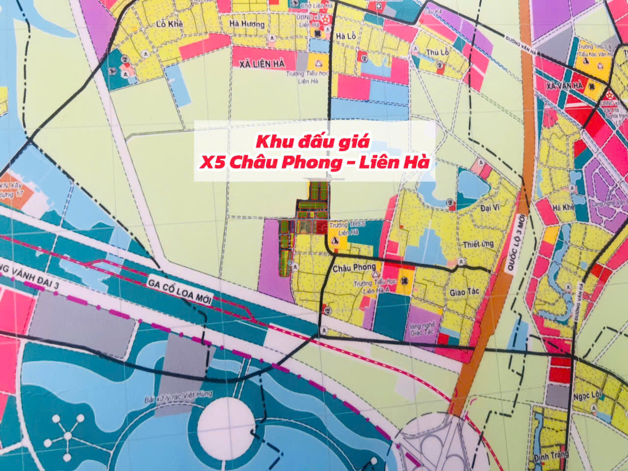 Thông tin khu đất đấu giá X5 Châu Phong Liên Hà Đông Anh Hà Nội